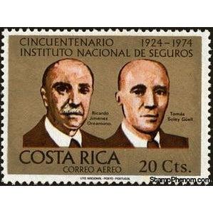 Costa Rica 1974 Ricardo Jiménez Oreamuno and Tomás Soley Güell-Stamps-Costa Rica-Mint-StampPhenom