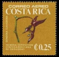 Costa Rica 1975 Gongora claviodora-Stamps-Costa Rica-Mint-StampPhenom