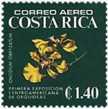 Costa Rica 1975 Oncidium obryzatum-Stamps-Costa Rica-Mint-StampPhenom