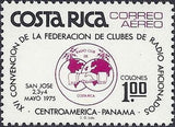 Costa Rica 1975 Radio Club Emblem-Stamps-Costa Rica-Mint-StampPhenom