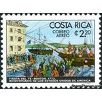 Costa Rica 1976 Boston Tea Party-Stamps-Costa Rica-Mint-StampPhenom