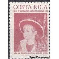 Costa Rica 1976 "Girl with a Blue Hat" by Auguste Renoir-Stamps-Costa Rica-Mint-StampPhenom