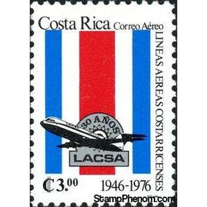 Costa Rica 1976 LACSA emblem and Costa Rican flag-Stamps-Costa Rica-Mint-StampPhenom