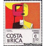 Costa Rica 1976 Man holding book, stylized-Stamps-Costa Rica-Mint-StampPhenom