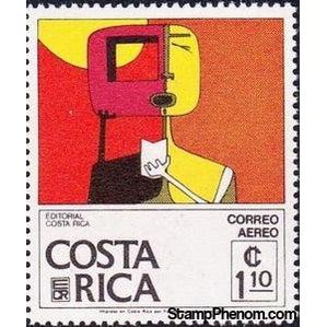 Costa Rica 1976 Man holding book, stylized-Stamps-Costa Rica-Mint-StampPhenom