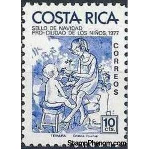 Costa Rica 1977 Girl and Infant, by Cristina Fournier.-Stamps-Costa Rica-Mint-StampPhenom