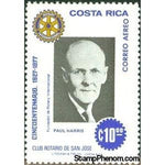 Costa Rica 1977 Rotary Emblem and Paul Harris-Stamps-Costa Rica-Mint-StampPhenom