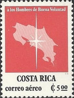 Costa Rica 1978 Star over Map of Costa Rica-Stamps-Costa Rica-Mint-StampPhenom