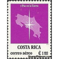 Costa Rica 1978 Star over Map of Costa Rica-Stamps-Costa Rica-Mint-StampPhenom