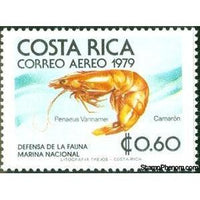 Costa Rica 1979 Whiteleg Shrimp (Penaeus vannamei)-Stamps-Costa Rica-Mint-StampPhenom