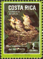 Costa Rica 1979 Young Birds in Nest-Stamps-Costa Rica-Mint-StampPhenom