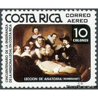 Costa Rica 1980 Anatomy Lesson of Dr. Tulp, Rembrandt-Stamps-Costa Rica-Mint-StampPhenom