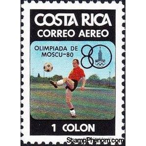 Costa Rica 1980 Football, Olympic Games 1980 Moscow-Stamps-Costa Rica-Mint-StampPhenom