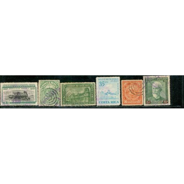 Costa Rica Lot 15 , 6 stamps