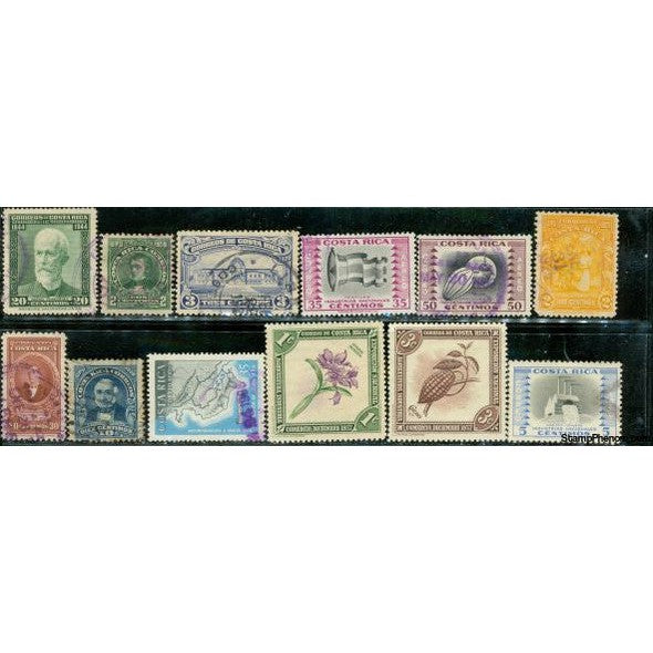 Costa Rica Lot 17 , 12 stamps