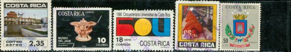 Costa Rica Lot 25 , 5 stamps