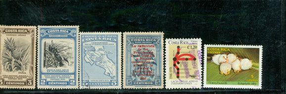 Costa Rica Lot 28 , 6 stamps