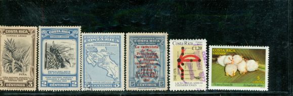 Costa Rica Lot 28 , 6 stamps