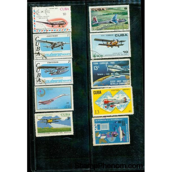 Cuba Aircraft , 10 stamps