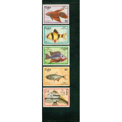 Cuba 1977 Fishes , 5 stamps