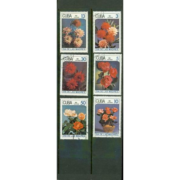 Cuba Flowers , 6 stamps - Cuba Flowers , 6 stamps