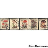 Czechoslovakia Mushrooms , 5 stamps