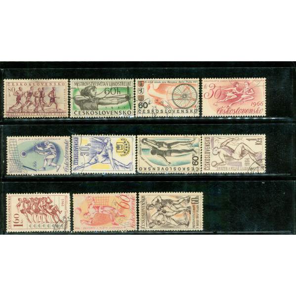 Czechoslovakia Olympics , 11 stamps