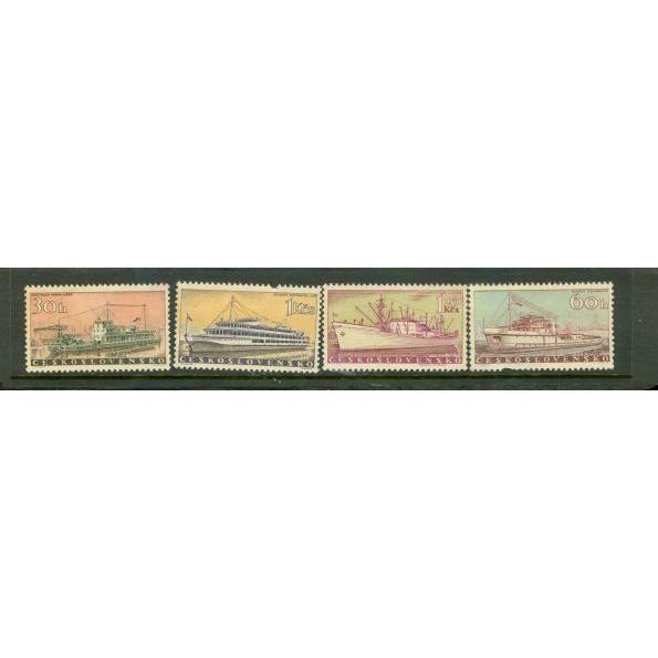 Czechoslovakia Ships , 4 stamps Lot 2 - Czechoslovakia Ships , 4 stamps Lot 2