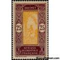 Dahomey 1922 Man Climbing Oil Palm, 25c-Stamps-Dahomey-Mint-StampPhenom