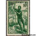 Dahomey 1941 Man Poling a canoe-Stamps-Dahomey-Mint-StampPhenom