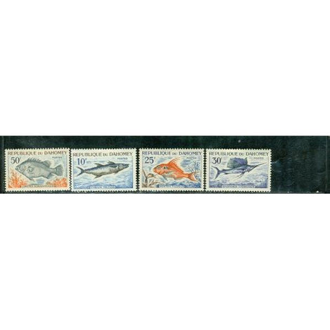 Dahomey Fishes, 4 Stamps Lot 2