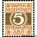 Danish West Indies 1905 Postage due, numeral type-Stamps-Danish West Indies-Mint-StampPhenom