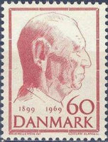 Denmark 1969 King Frederik - 70th Birthday-Stamps-Denmark-StampPhenom