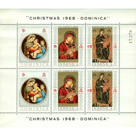 Dominica Christmas Lot 2 , 1 souvenir sheet