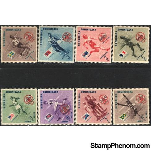 Dominican Republic Olympics Lot 6 , 8 stamps