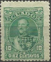 Ecuador 1892 Definitives - President Juan Flores-Stamps-Ecuador-StampPhenom