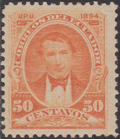 Ecuador 1894 Definitives - President Vicente Rocafuerte Dated 1894-Stamps-Ecuador-StampPhenom