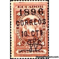 Ecuador 1896 Fiscal Stamps with Date Engraved and Surcharges-Stamps-Ecuador-StampPhenom