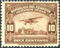 Ecuador 1929 Airmails - Aircraft above the River Guayas-Stamps-Ecuador-StampPhenom