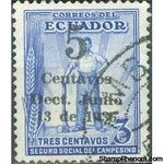 Ecuador 1936 Building and National Defence Funds - Surcharged-Stamps-Ecuador-StampPhenom
