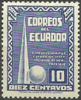 Ecuador 1939 New York World Fair-Stamps-Ecuador-StampPhenom