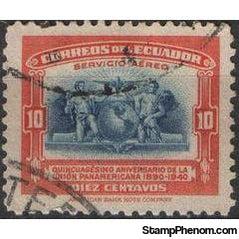 Ecuador 1940 Airmail - Pan-American Union - 50th Anniversary-Stamps-Ecuador-StampPhenom