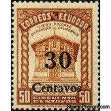 Ecuador 1944 San Francisco Exhibition - Surcharged 30 Centavos-Stamps-Ecuador-StampPhenom