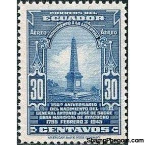 Ecuador 1945 Marshal Sucre - 150th Birth Anniversary-Stamps-Ecuador-StampPhenom