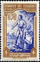 Ecuador 1948 Maldonado - Death Bicentenary-Stamps-Ecuador-StampPhenom