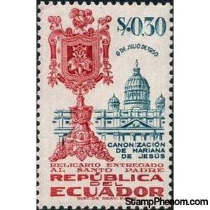 Ecuador 1952 Reliquary and St. Peter's, Vatican City-Stamps-Ecuador-StampPhenom