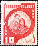 Ecuador 1953 Literacy Campaign-Stamps-Ecuador-StampPhenom