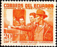 Ecuador 1953 Literacy Campaign-Stamps-Ecuador-StampPhenom