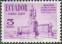 Ecuador 1954 Airmails - Francisco Febres Cordero - Birth Centenary-Stamps-Ecuador-StampPhenom