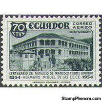 Ecuador 1954 Airmails - Francisco Febres Cordero - Birth Centenary-Stamps-Ecuador-StampPhenom